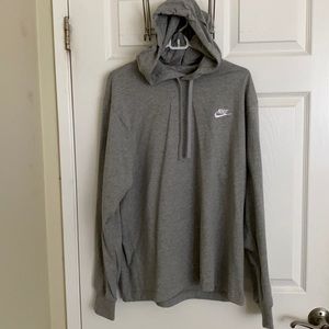 Nike long sleeve hooded sweatshirt medium grey
